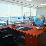 BSHAPPLUS 15.4 Tall Globe,Globe of the World with Stainless Stand,720 Spin World Globe for Kids Learning