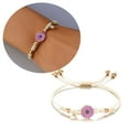 thumbnail image 2 of RYUJNDK Handmade Flower Bracelet Adjustable Bracelet Couple Wrist Jewelry Handmade Bracelet Alloy Texture for Various Occasion, 2 of 19