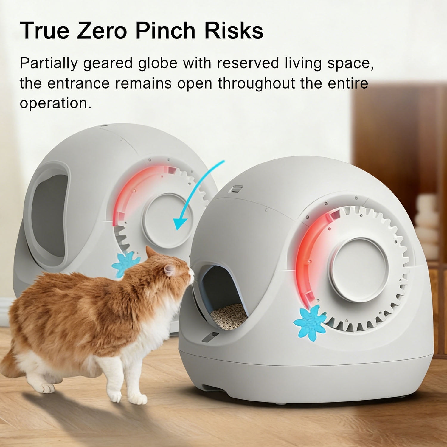 CATLINK Automatic Litter Box, Self Cleaning Cat Litter Box, Odor Removal, APP Control, Large Litter Box for Multi Cats, 70L