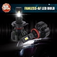 thumbnail image 3 of Alla Lighting 2pcs Super Bright 6500K White H9 LED Bulbs Headlights Lamps for 2009-2014 GT-R, 3 of 10