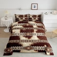 thumbnail image 2 of Castle Fairy Tribal Aztec Twin Comforter Sets,Farmhouse Cow Print Bedding Set, 2 of 7