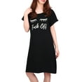 thumbnail image 1 of HDE Womens Sleepwear Cotton Nightgowns Short Sleeve Sleepshirt Print Night Shirt S-5X (F-off, 2X/3X), 1 of 5