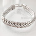 thumbnail image 2 of Plain Silver Mens bracelet, Heavy Chain Bracelet, Sterling silver, Silver jewelry, Silver bracelet, 925 silver, Bracelet for anniversary, Christmas Gift, Unisex Bracelet Bangle, 2 of 5