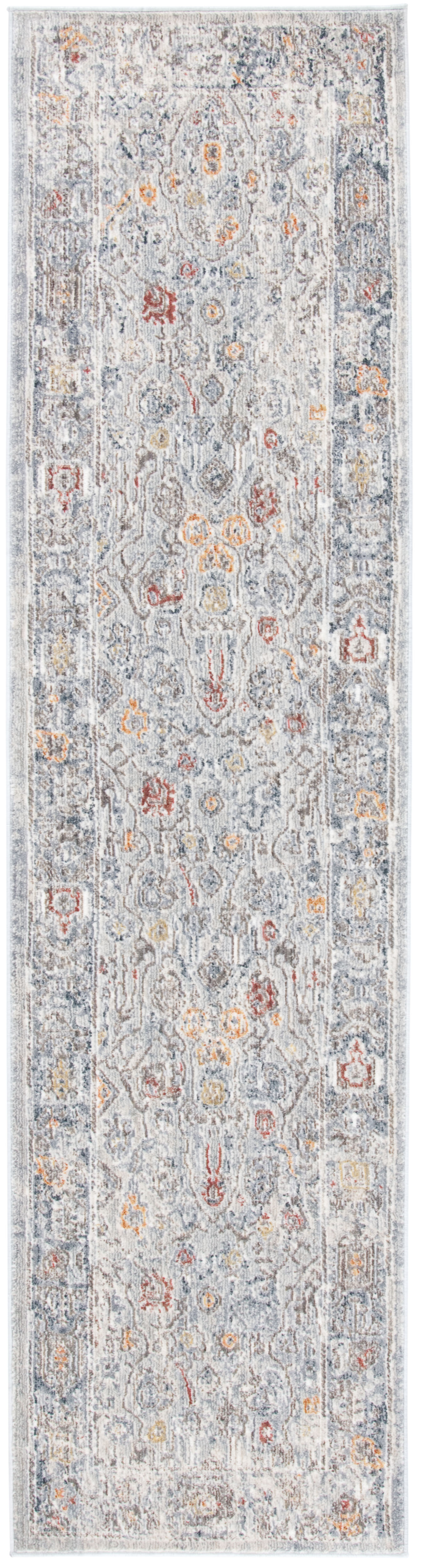 Safavieh History Keiran Distressed Runner Rug, Light Gray/Gold, 3' x 10'