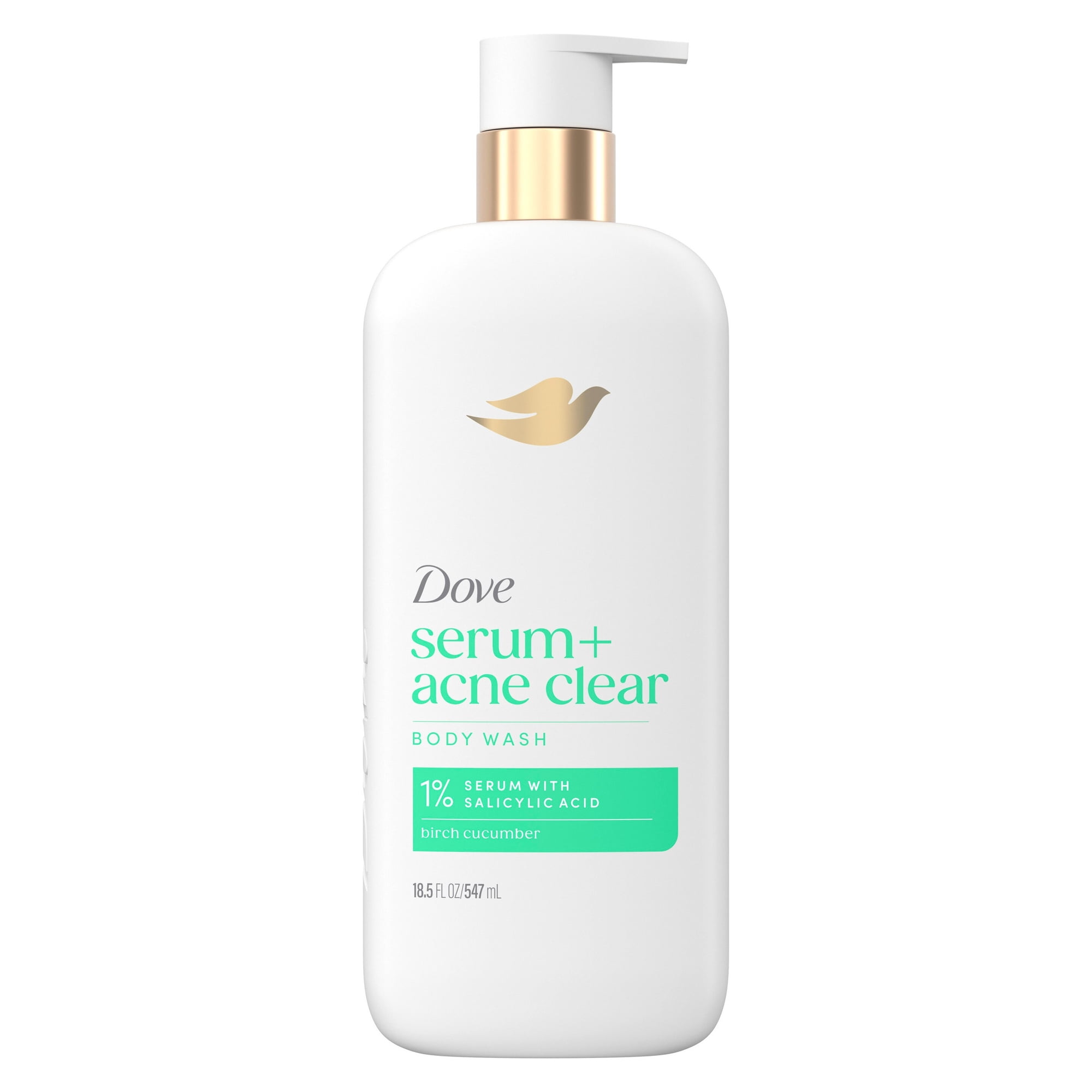 Dove Acne Clear Body Wash with 1% Salicylic Acid, 18.5 fl oz