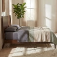 thumbnail image 6 of Euroco Bamboo Wood Platform Bed, Mid-Century Queen Size Bed, Chocolate, 6 of 11