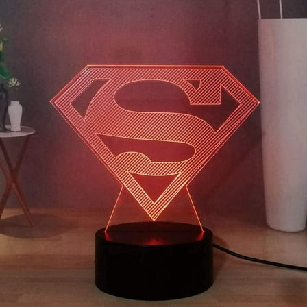 Flash Popup Color Changing Superman LED Night Lights