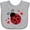AC-Heather Grey, variant on Inktastic Lady Bug and Hearts Girls Baby Bib