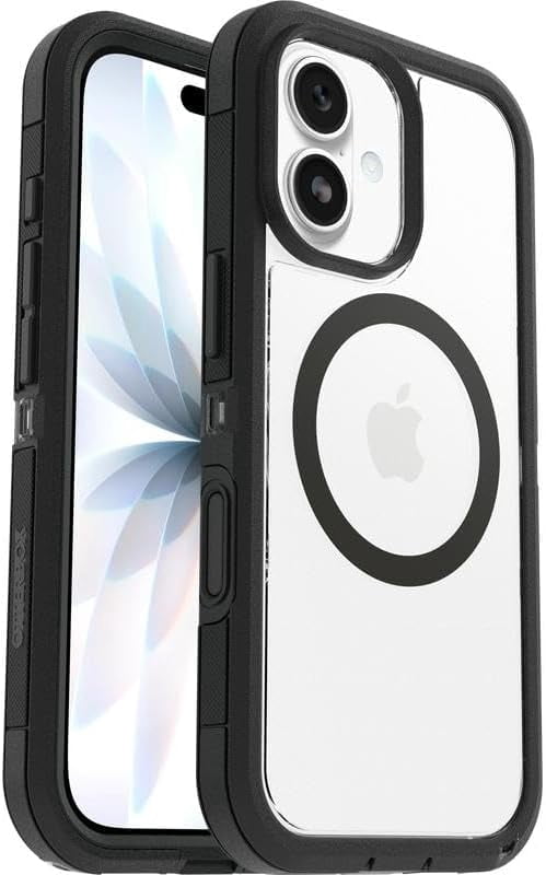 OtterBox iPhone 17 (Only) Bundle: Defender Series XT Case & Screen Protector - Dark Side (Clear/Black) - Snaps on MagSafe - Tough - Rugged & Durable - Non-Retail Packaging