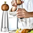 thumbnail image 3 of Shoreew Pepper Grinder Transparent Thickness Adjustable 6/8 Inches Handheld Manual Spice Masher Salt Shaker Kitchen Gadget, 3 of 7