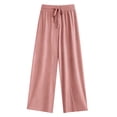 thumbnail image 6 of Qiggri Wide Leg Sweatpants for Women Loose Baggy Casual Drawstring Sweatpants with Pockets Fashion Daily Streetwear Trousers Summer Fall M, 6 of 6
