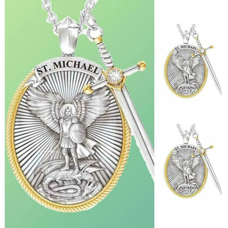 Archangel Silver Necklace Silver Archangel Necklace St 