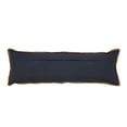 thumbnail image 6 of Ox Bay Ringo 14" x 36" Navy Blue/White Jute Bordered Striped Cotton Adult Decorative Throw Pillow, 6 of 11