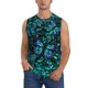 thumbnail image 1 of Fotbe Blue Floral with Butterflies Men's Camiseta sin Mangas Estampada para Hombres, Playera Casual para Gimnasio, Entrenamiento, Playa-X-Large, 1 of 7