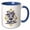 Blue/White, variant on 3drose, Dad You Are My Hero, Typography and Diamond Design, 3drsmm, 11oz Two-tone Yellow Mug