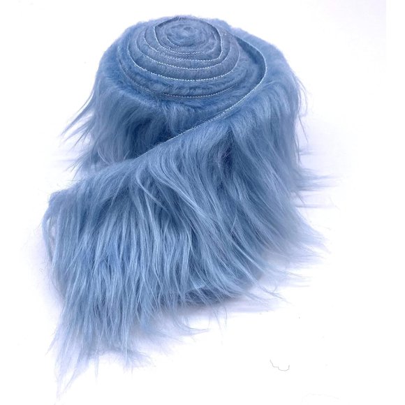 Ice Fabrics Rouleaux de Tissu en Fausse Fourrure Pré-Découpés - 2"x60 Pouces Ruban de Fourrure Bandes de Tissu Mohair - Super Doux et Moelleux - Parfait pour Artisanat, Costumes et Décoration