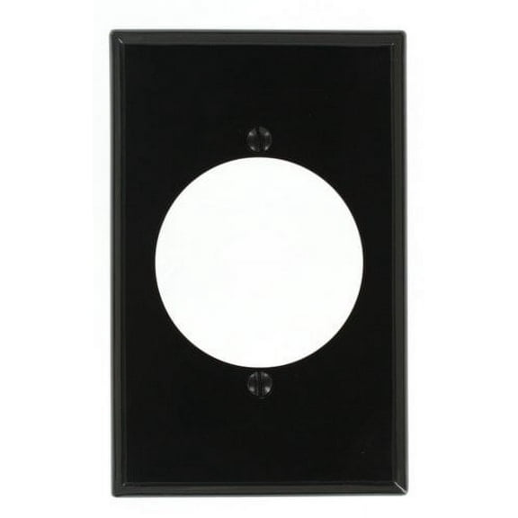 Leviton 80728-E Black Midway Nylon Single Gang 2.15" Single Receptacle Wall Plate