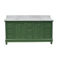 thumbnail image 6 of Bella 72" Double Bathroom Vanity with Sage Green Cabinet and Carrara Marble Top, 6 of 6