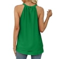 thumbnail image 4 of Samickarr Summer Savings Clearance Plus Size Summer Tops For Women Tops Dressy Casual Tunic Tops To Wear With Leggings Womens Blouse Halter Tank Tops Summer High Neck Sleeveless Chiffon Tops, 4 of 7