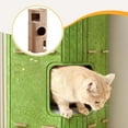 thumbnail image 6 of Bvdfgk Cat Climbing Tree Sleep Kitten Pet Supplies Enclosed Climbing Cave Cat House Brown, 6 of 8