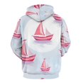 thumbnail image 3 of Pink Sailboats Pattern Men's Women New Sweatshirt Hoodie Men's Plus Size Sweatshirt Hooded Sweatshirt 3d Printed Street Men's Cloth, 3 of 6