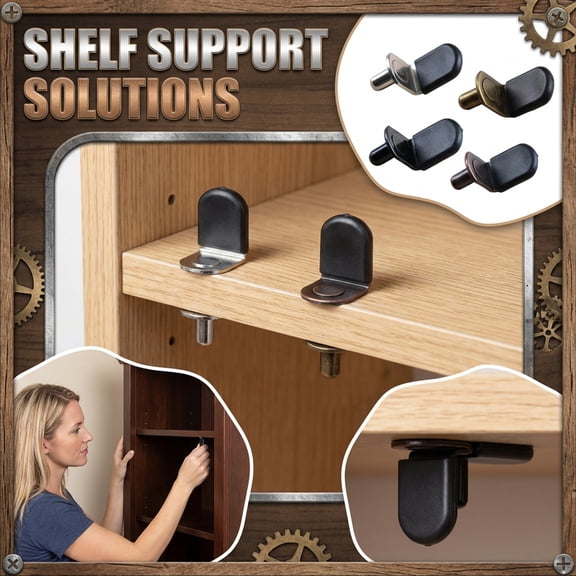 Shelf Pegs 5mm Metal Cabinet Shelf Support Pins with Black Rubber Sleeves, Heavy Duty Shelving Brackets for Bookshelf Kitchen Closet Furniture Repairs, 1pc for Spring Home Refresh, 1Pcs Black