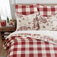 thumbnail image 4 of Levtex Home - Winter Sleigh Ride Quilt Set - Full/Queen Quilt and Two Standard Shams - Winter Village - Red Cream - Quilt (88x92in.) and Shams (20x26in.) - Reversible - Cotton, 4 of 7
