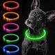 thumbnail image 1 of Collar luminoso para perros, recargable por USB, con luz LED. Se puede cortar a cualquier tamaño. Collar de seguridad para perros pequeños, medianos y grandes. (Verde), 1 of 5