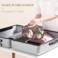 thumbnail image 3 of FORMRS Makeup Bag Travel Cosmetic Organizer for Women Fold Flat Zipper Pouch with Handle, Baseball Pattern, 3 of 8