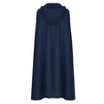 thumbnail image 6 of LEKWK Men Medieval Hooded Cloak Front Tie Gothic Wizard Witch Robe Loose Cape Themed Activity Halloween Renaissance Costume, 6 of 9