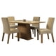 thumbnail image 1 of Conjunto Comedor Madesa Mesa Cristal 4 Sillas Aryeli - Marrón/Crema/Imperial, 1 of 9