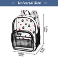 thumbnail image 4 of PVC Transparent Backpacks Clear Backpack for Travel and Outings Black Paws and Hearts Pattern, 4 of 7