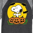 thumbnail image 3 of Peanuts - Snoopy Pumpkin Patch - Toddler And Youth Raglan Graphic T-Shirt, 3 of 5