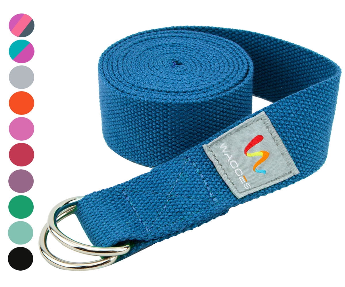 Wacces DRing Buckle Cotton Yoga Straps Bands Best for Stretching