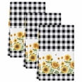 thumbnail image 2 of Sunflower Kitchen Towels Set of 3, Black White Buffalo Plaid Check Country Bee Absorbent Dish Towels for Kitchen, Microfiber Hand Towel, Quick Drying Tea Towel for Cleaning Decorative Dishcloths, 2 of 7