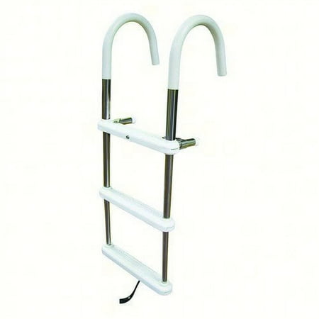 JIF Marine EPV3 Telescoping Gunwale Boarding Hook Ladder 3-Step Folding MD