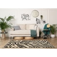 thumbnail image 2 of Moroccan Sahara Ivory Shag Area Rug 5x7 Geometric Abstract Distressed Design, 2 of 6