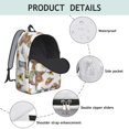 thumbnail image 4 of Highland Cow and Boot Print Backpack for School, Cute School Bag with Adjustable Shoulder Straps and Padded Back, 15.7"x11.8"x5.5", 4 of 5