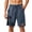 Blue, variant on Erwazi Mens Shorts Solid Tear Away Side Snap Elastic Waist Button Casual Summer Daily Wear Athletic Shorts with Pocket
