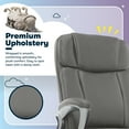 thumbnail image 6 of Serta Bonded Leather Big and Tall Executive Office Chair with Arms - Gray, 6 of 16