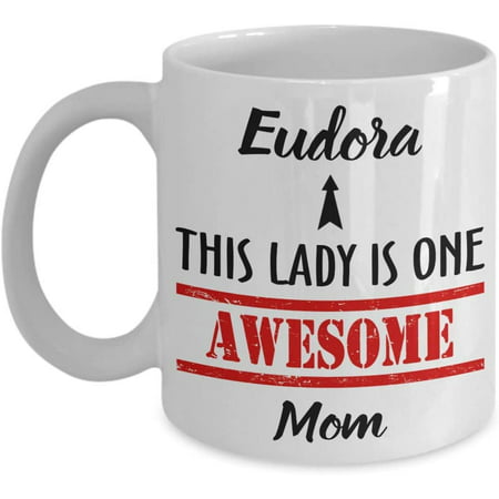 

This Lady Is One Awesome Mom Mug Custom Mom Coffee Mug For Mom From Daughter Son Tea Cup Lover Mother s day