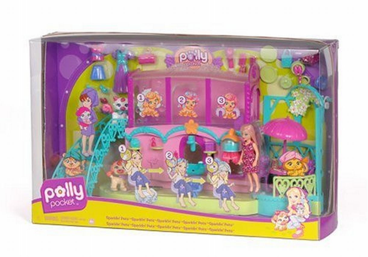 polly pocket sparklin pets dress up