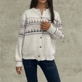 thumbnail image 1 of Chaqueta y abrigo informal de manga larga sin capucha para mujer, cárdigan con botones bordados a la moda de invierno, chaqueta de suéter de manga larga, abrigo para mujer, 1 of 6