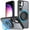 Black, variant on Decase for Samsung Galaxy S25 Translucent Hard Back Case with 360°Rotatable Magnetic Ring Kickstand,Compatible with Mag-Safe,Military Grade Shockproof Translucent Protective Case,Purple