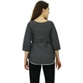 thumbnail image 5 of Phagun Women Wear Textured Print Casual 3/4 Sleeve Short Cotton Kurti Clothing, 5 of 6