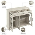 thumbnail image 4 of Lennox 46W Buffet Cabinet with Drawers in Linen White Oak - Engineered Wood, 4 of 13