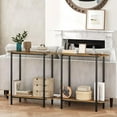 thumbnail image 2 of Narrow Console Table, 2-Tier Small Entryway Table, 29.5" Thin Sofa Table with Storage, Behind Couch Table, Display Table, for Living Room, Hallway, Entryway, Rustic Brown and Black CT01BR, 2 of 8