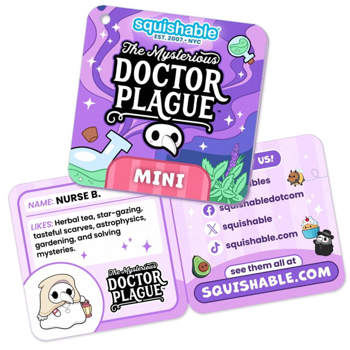 Squishable - Mini Graduation Plague Nurse - The Mysterious Doctor Plague Collection - 9.5 in - Soft Toy Collectible Stuffed Animal