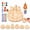 #B, variant on Halloween Wooden Pumpkin Craft Kit DIY Wind Chime Activity Set Wood Cutouts, Includes Wooden Pieces Paint Supplies Metal Tubes for Creative Projects at Home School Parties and Family Activities