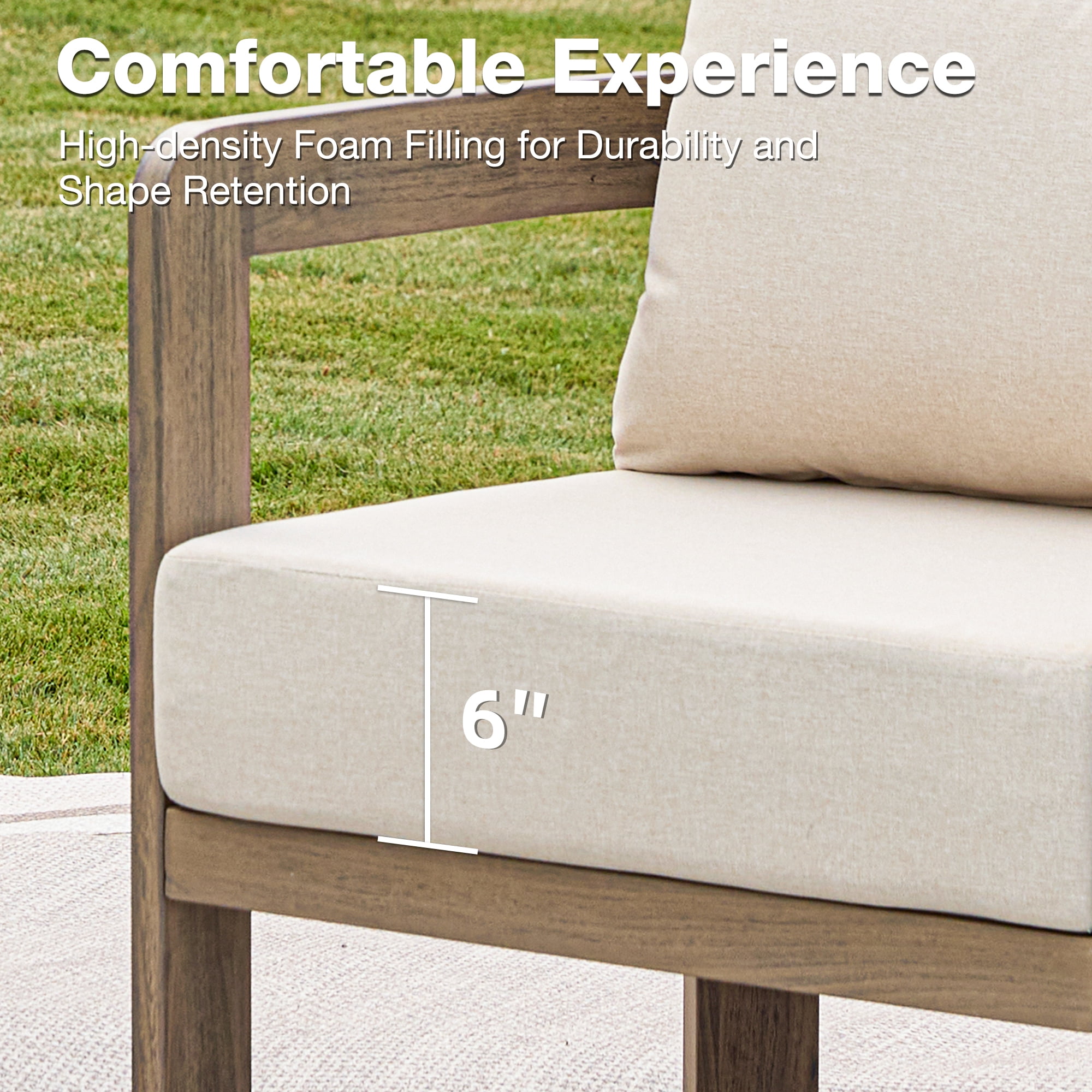 COMLAX FIELD Outdoor Furniture Set, 2-Piece Metal Modern Patio Armchairs with Thick Cushions, Outdoor Conversation Set Balcony Chairs